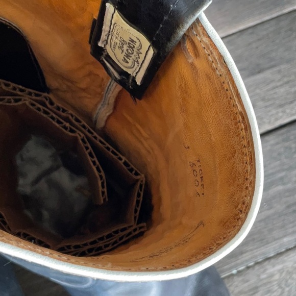 Nocona Original Black Leather Cowboy Boots Women’s 9.5 - Picture 5 of 8